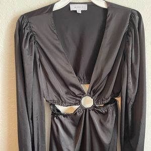 Vici black dress with key hole and open back